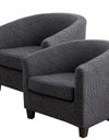 Tub Club Armchair Covers Leaves Jacquard Bar Chair Cover Solid Color Relax Single Sofa Slipcovers with Seat Cushion Cover Home