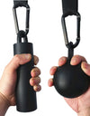 Fitness Steel Cannonball Grips Climbing Holds Set with Hanging Strap Strong Carabiner Pinch Grip Strengthener Finger Training