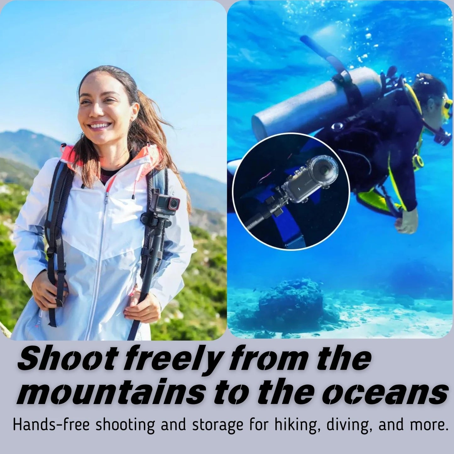 Magnetic Selfie Stick Holster Quick Release Holder for Insta360 Cameras