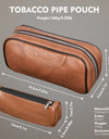 PU Leather Tobacco Smoking Pipe Bag for 2 pipes Portable Herb Tobacco Smoking Pipe Case Smoking Tools Accessories