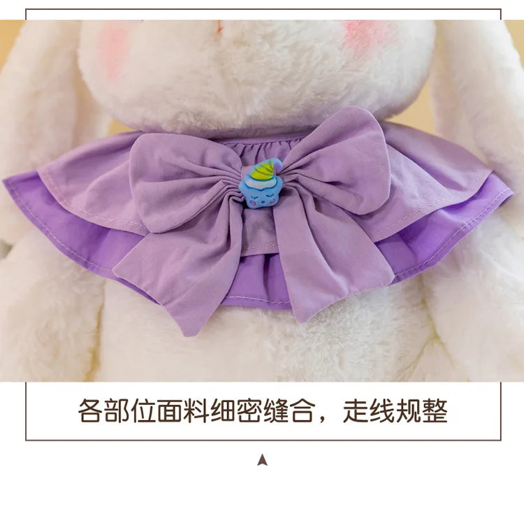 Kawaii Plush Toy Stuffed Doll Cute Rabbit Bear Couple Loli Bunny Pillow Soft Baby Bunny Doll for Kids Birthday Xmas Gift