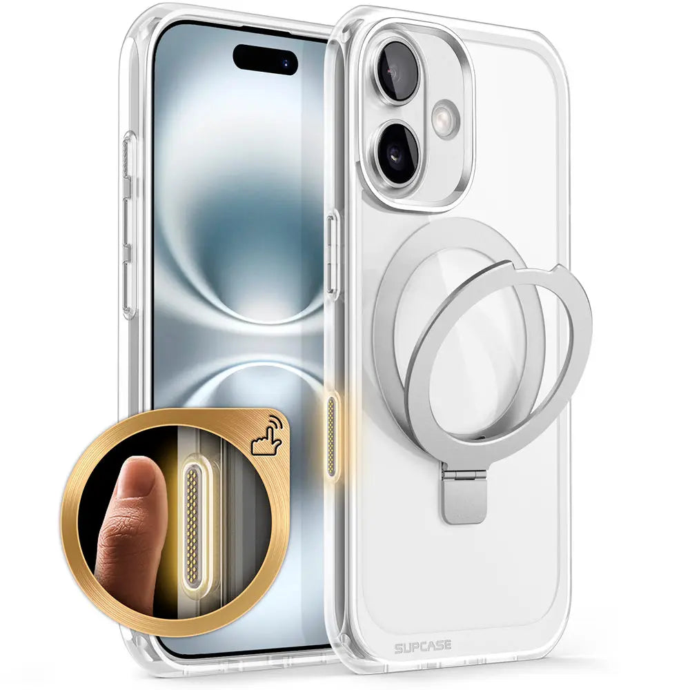 For iPhone 16 Case with Camera Control Capture Button UB Mag Stand Series Shockproof Protective  Phone Case