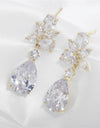 Wedding Earrings for Women Water Drop Cubic Zircon Dangle Earring