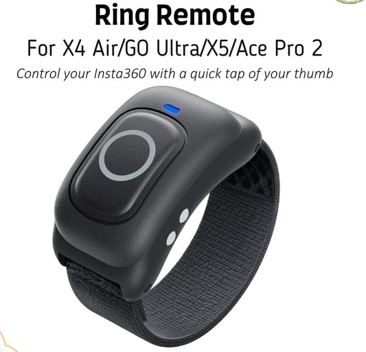 Smart Ring Remote Control for Action Camera Wireless Thumb Controller IPX7 Splash Resistant Wearable Shooting Remote