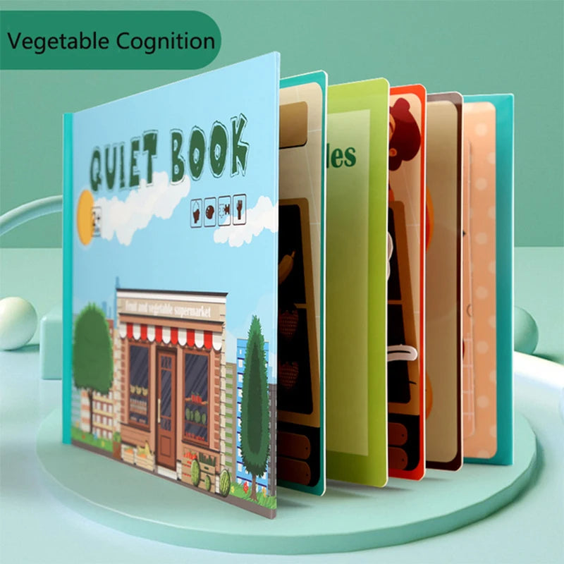 Montessori  Busy Book My First Quiet Book Paste Learning Educational Toys Books  Matching Game Toys for 1 to 3 Y