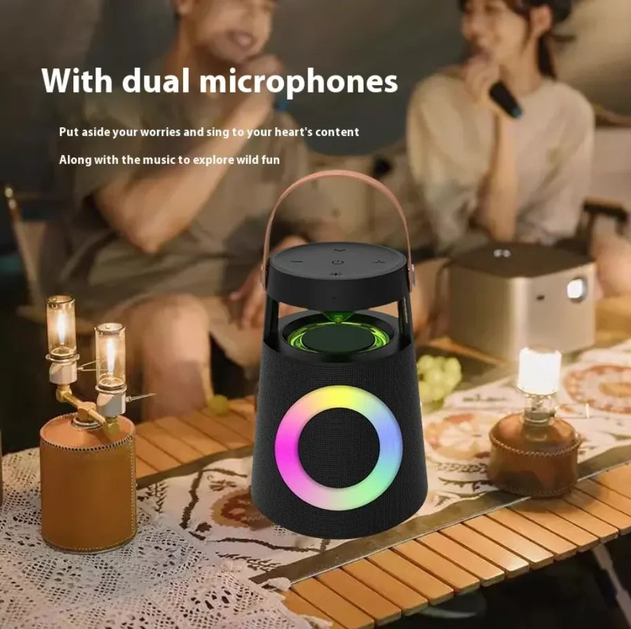 Wireless Bluetooth Speaker Outdoor Portable Camping RGB Color Light Rechargeable Wireless Speaker Home Party Music Player