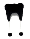 Women Bear Ears Trapper Hat Soft Winter Warm Hat for Holidays Biking Skating