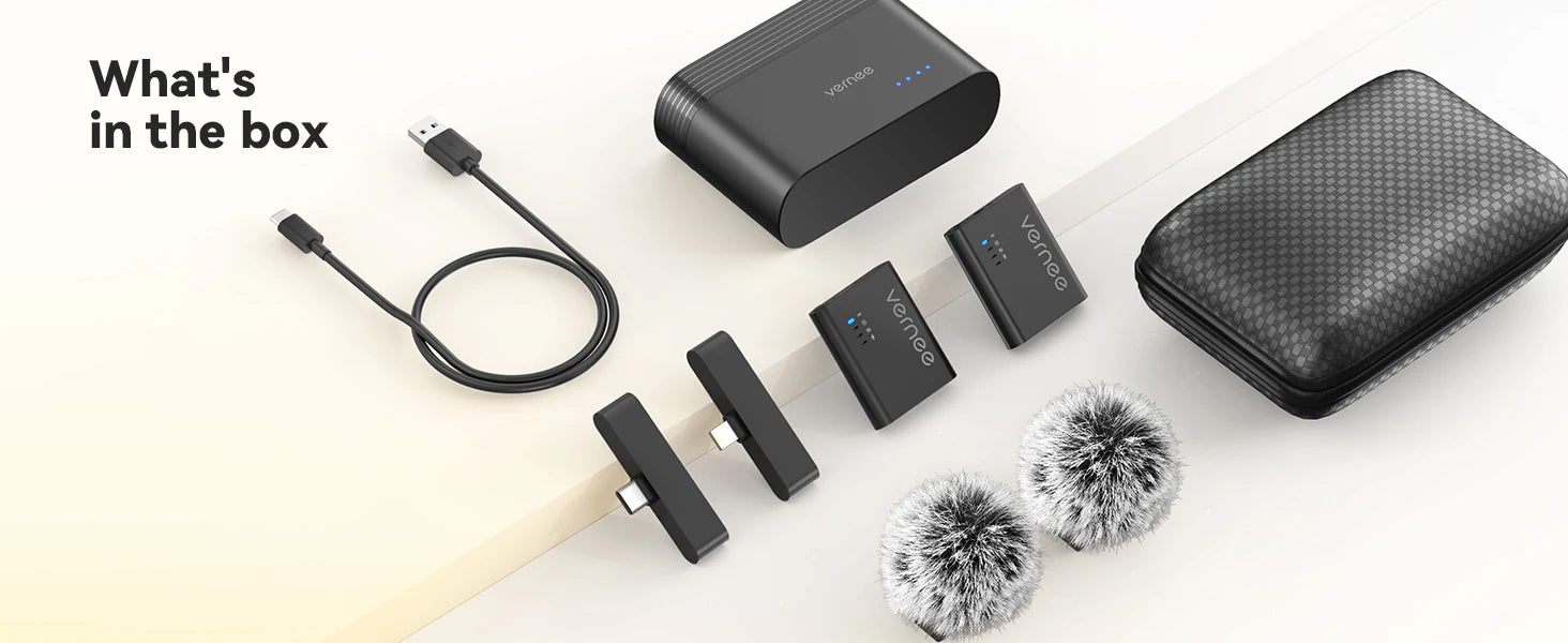 M1 Wireless Lavalier Microphone with Charging Case Short Video Recording Mini Mic for iPhone/iPad/Android