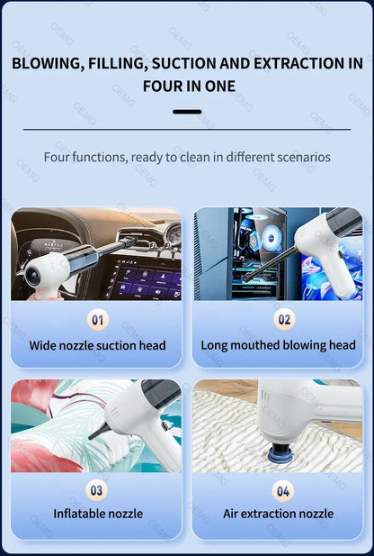 Car Vacuum Cleaner Portable Handheld Mini Wireless Vacuum Cleaner Strong Suction Cleaning Machine Powerful Car Cleaner