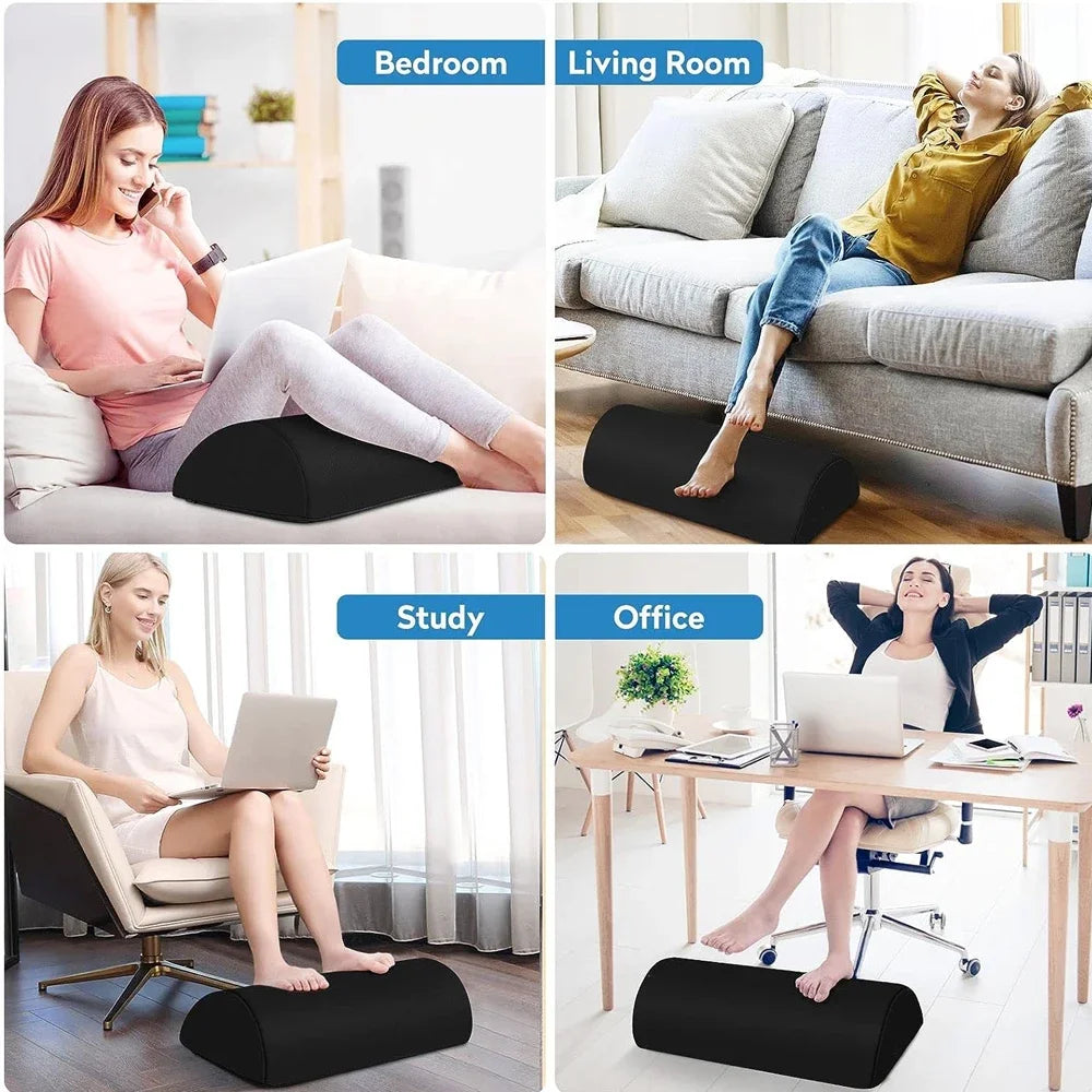 1Pc Foot Rest for Under Desk at Work-Ergonomic Design Foot Stool for Fatigue with Memory Foam,Non Slip Bead,Washable