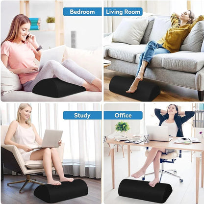 1Pc Foot Rest for Under Desk at Work-Ergonomic Design Foot Stool for Fatigue with Memory Foam,Non Slip Bead,Washable