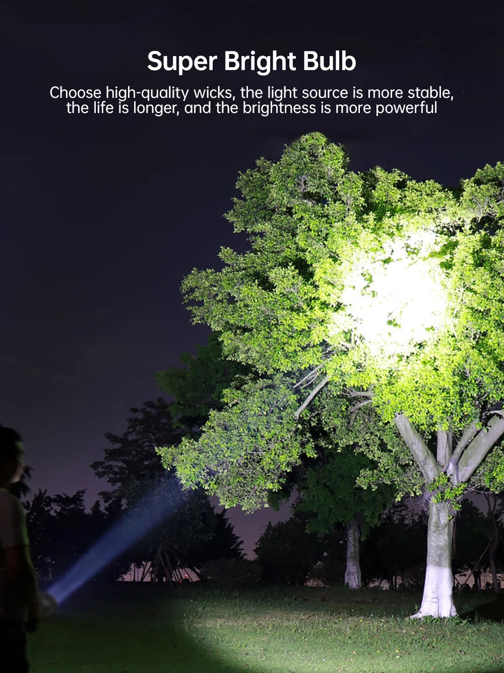 High Power 7 LED Flashlight Rechargeable USB Torch with COB Side Light Portable Outdoor Work Lamp