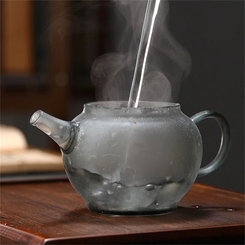 200ml High Borosilicate Mini Glass Teapot with Filter