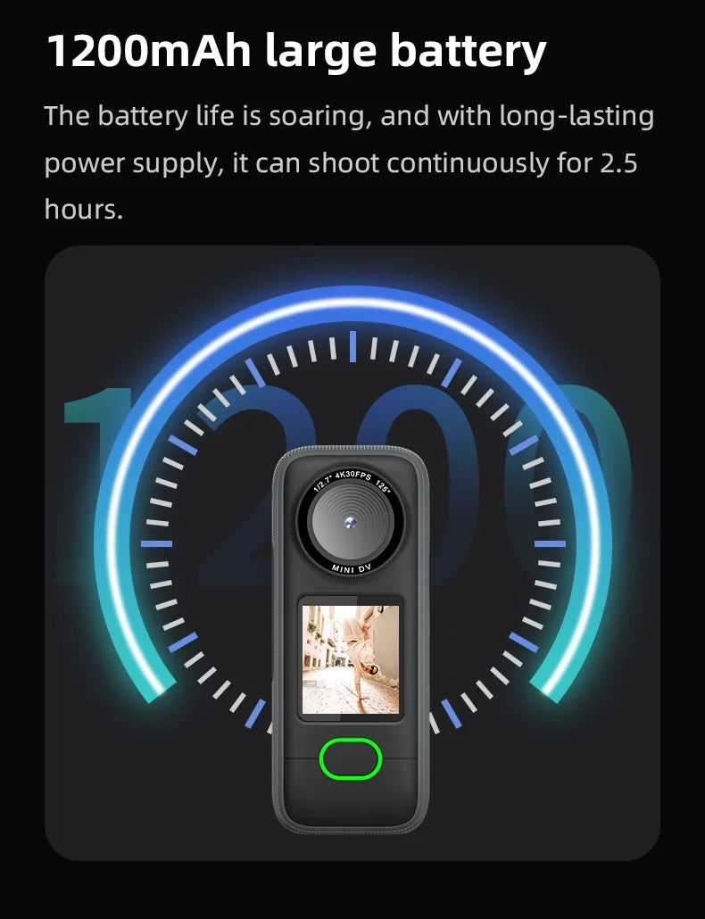 4K Wifi Action Camera Mini Sports Camera Waterproof Touch Screen HD Sport Cam for Travel Motorcycle Driving Recorder Bodycam