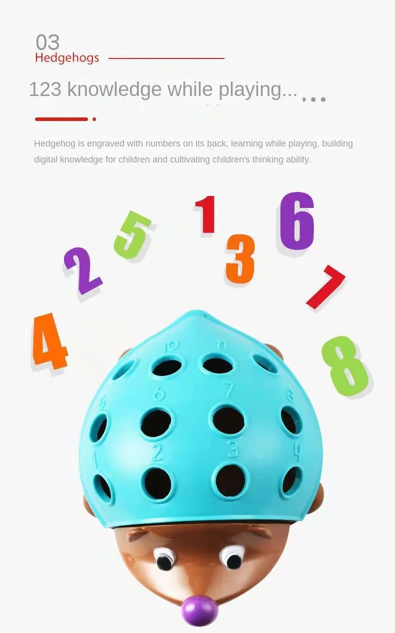 Heddgehog Insert Educational Toy Montessori Toys Training Focused on 's Fine Motor Hand-Eye Coordination Fight Inserted