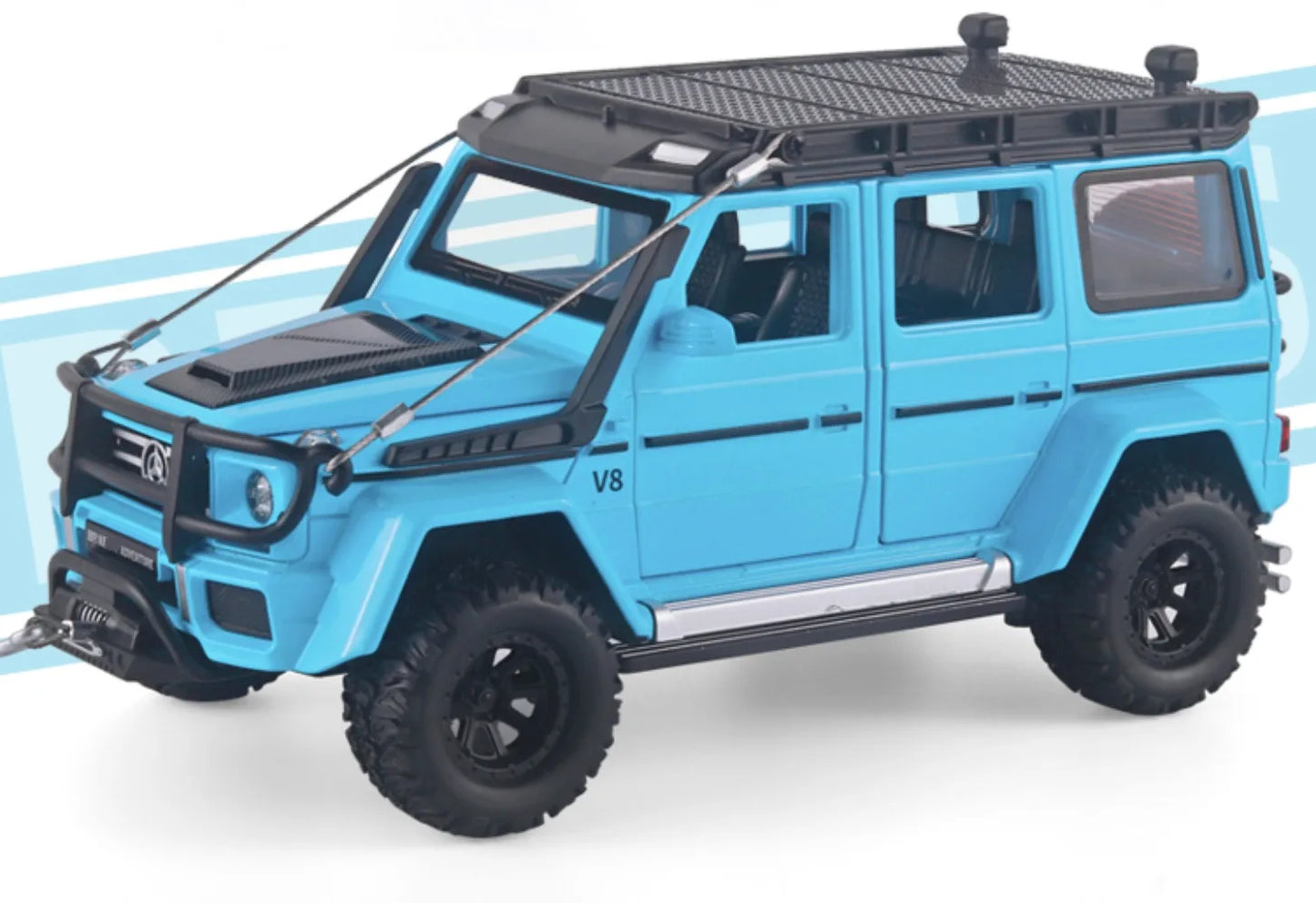 1:24 Alloy Diecast Toy Car Model G550 4X4 Adventure Edition Off Road Vehicle Model with Sound Light SUV Toy