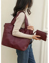 Big Black Shoulder Bags Large Soft Leather Crossbody Handbag Travel Tote Bag