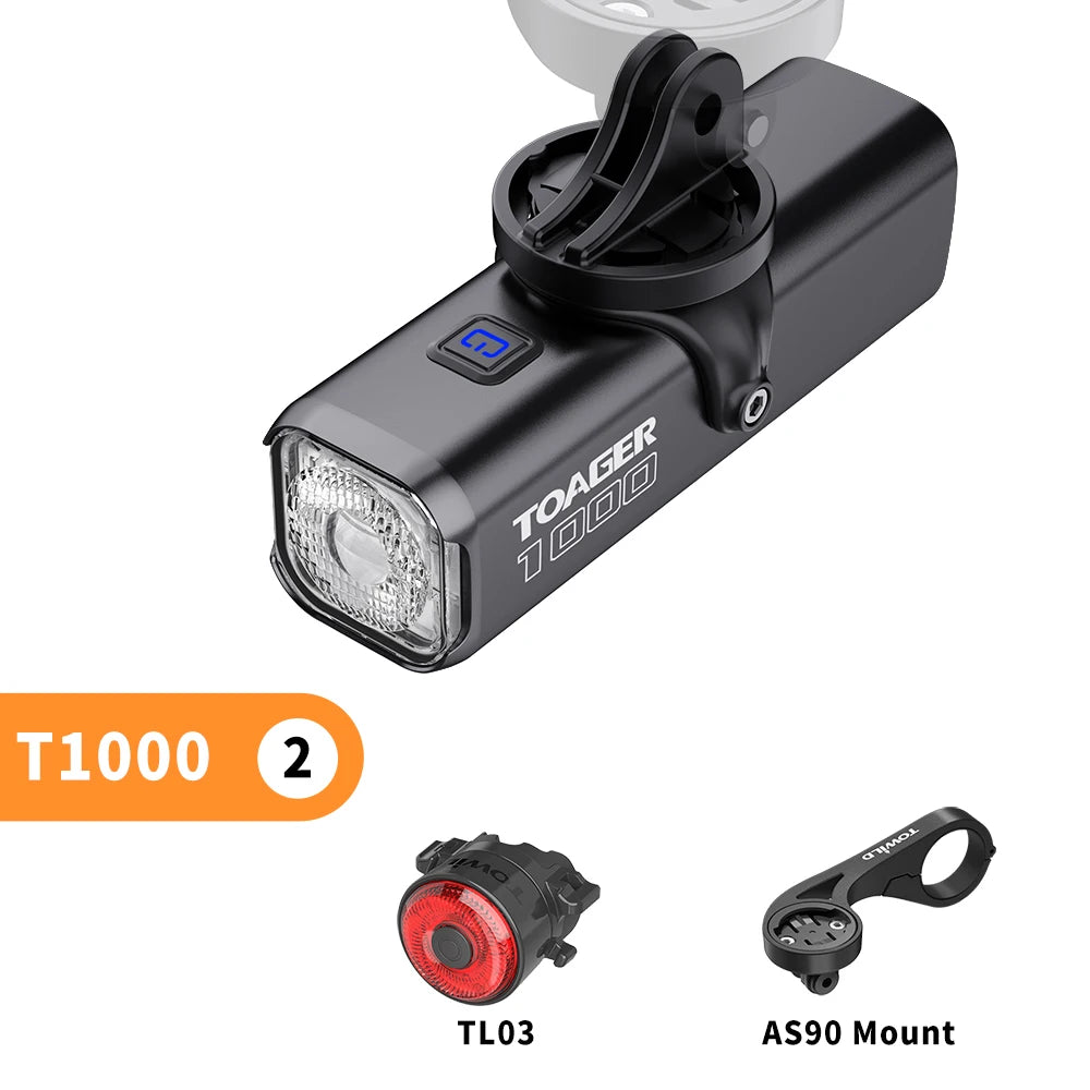 1000LM Bike Light Front Lamp Type C Rechargeable LED 21700 4500mAh Bicycle Light IPX6 Bicycle headlights Bike Accessories