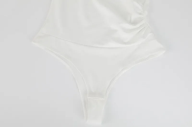 One-Piece Long Sleeve Bodysuit Shapewear for Women – V-Neck Tummy Control Body Shaper