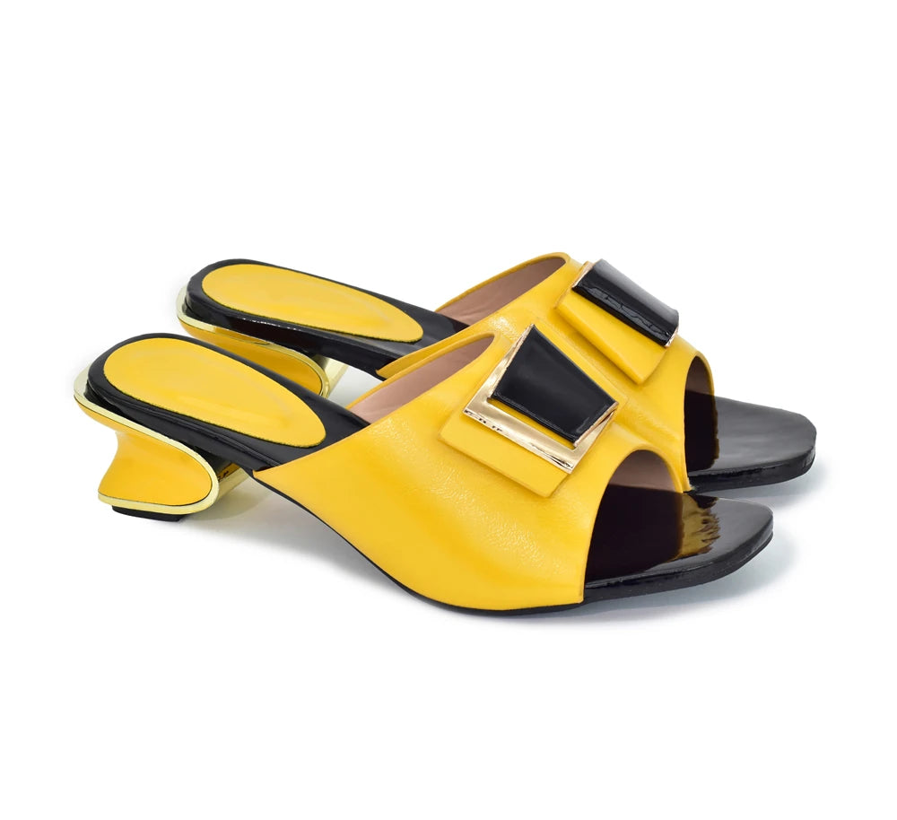 African Women Wedding Shoes Decorated with Rhinestone Italian Pumps Women Shoe Ladies Sandals with Heels Party Pumps