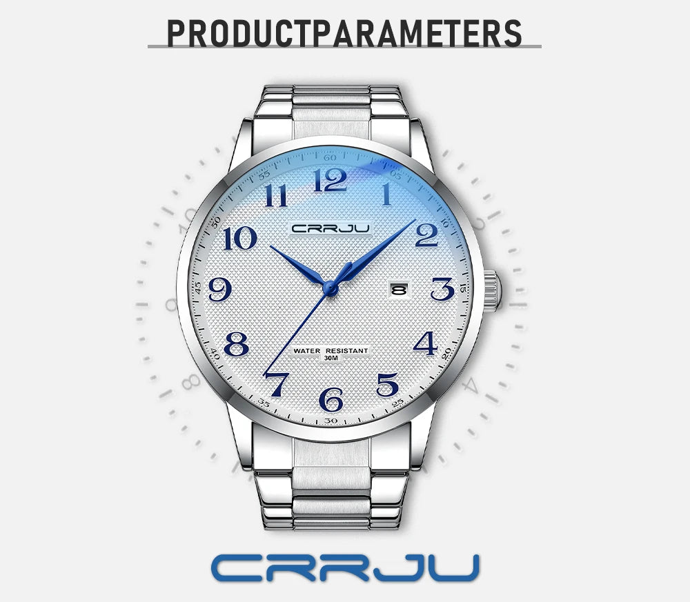 New Fashion Men's Watches Stainless Steel Top Brand Luxury Waterproof Men Quartz Wristwatches Relogio Masculino