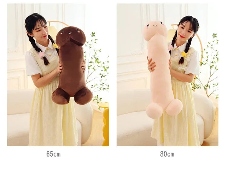 105cm Big Size Trick Penis Plush Kawaii Soft Simulation Dick Plushie Real-life Penis Pillow Sexy Hugging Pillow Girlfriend Gifts