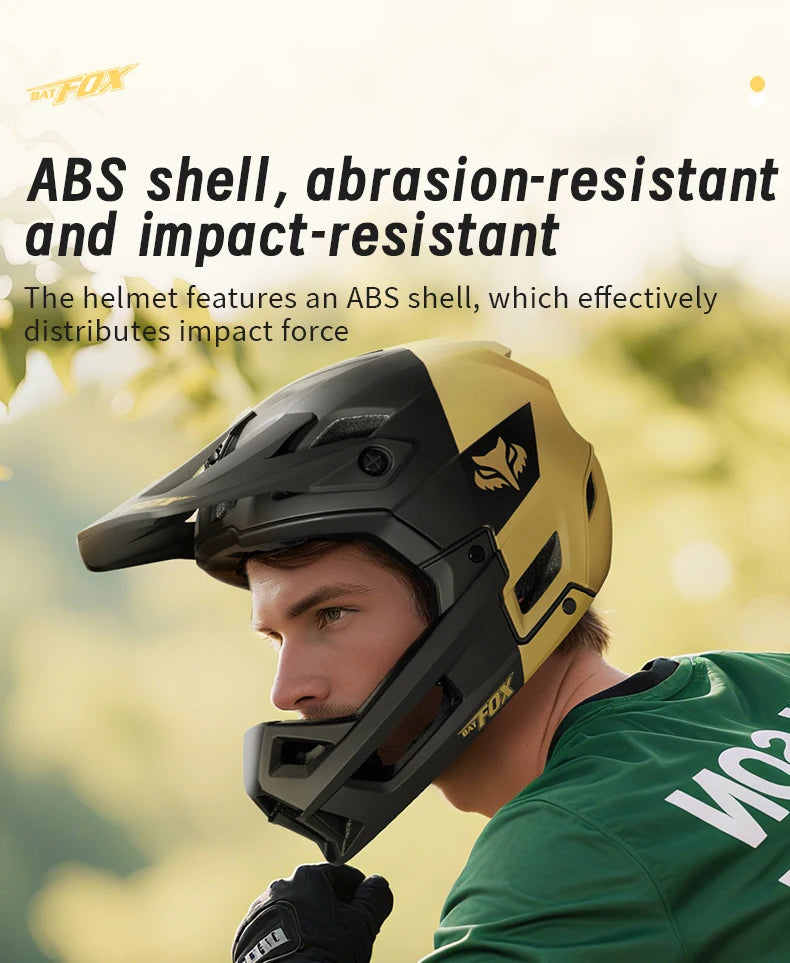 Off Road Full Face Mountain Bike Helmet With Adjustable Visor