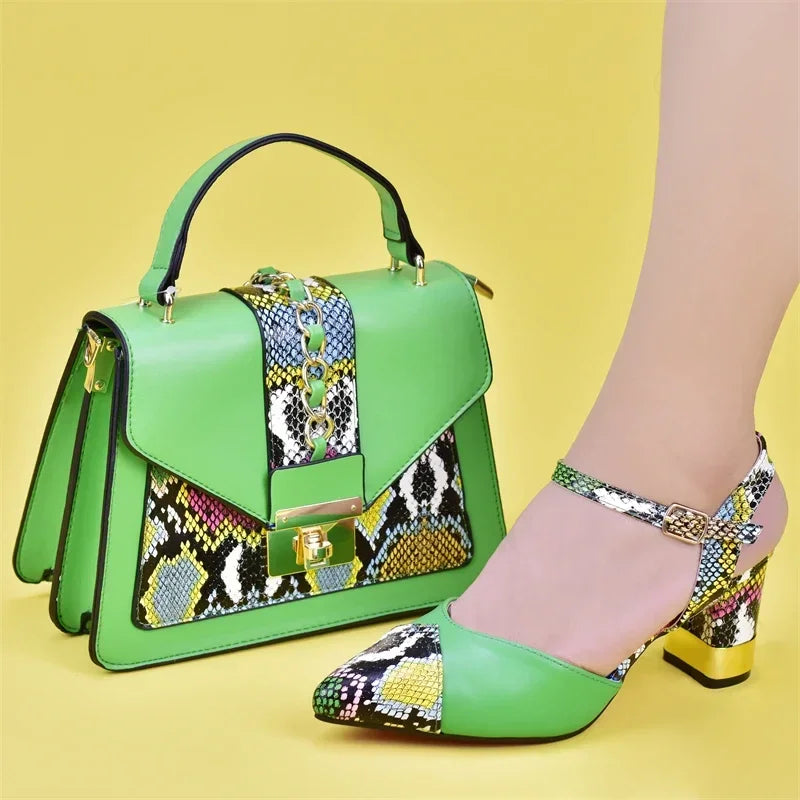 Italian Shoe and Bag Set for Party In Women Luxury Shoes Women Designers Nigerian Women Party Pumps High Heels Ladies