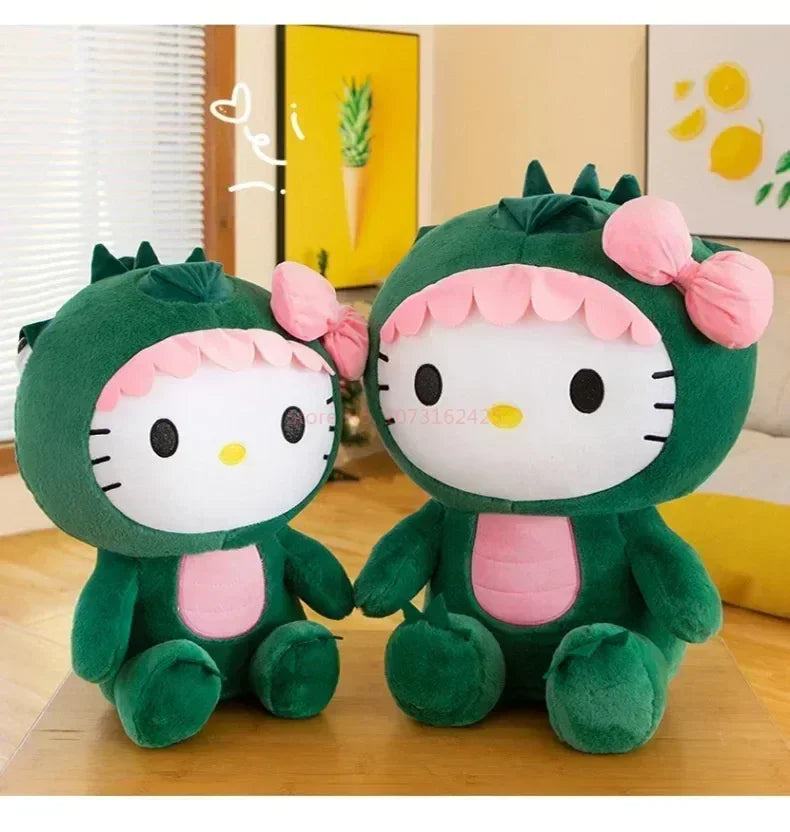 Cartoon Dinosaur Kitty Plush Pillow Soft Stuffed Doll