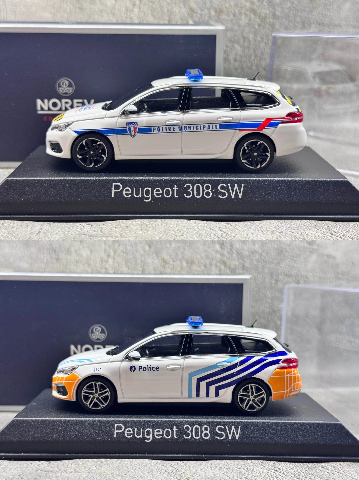 1 43 Scale Peugeot 308 SW 2018 Police Diecast Model Car