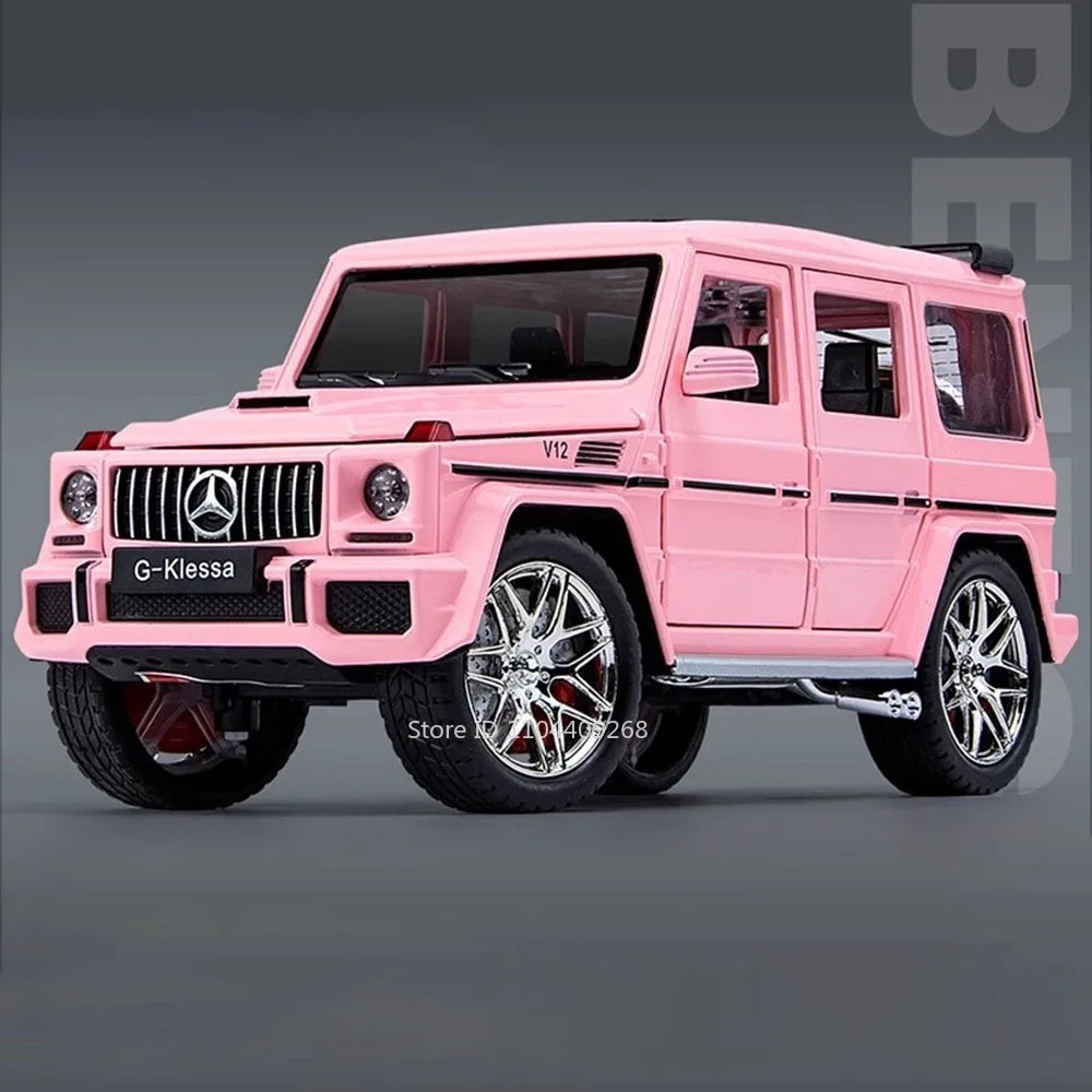 1:24 G63 GLE350 Toy Car Model Alloy Diecast Pull Back Doors Opened Sound Light Models Vehicle Toys for Boys Birthday Gifts