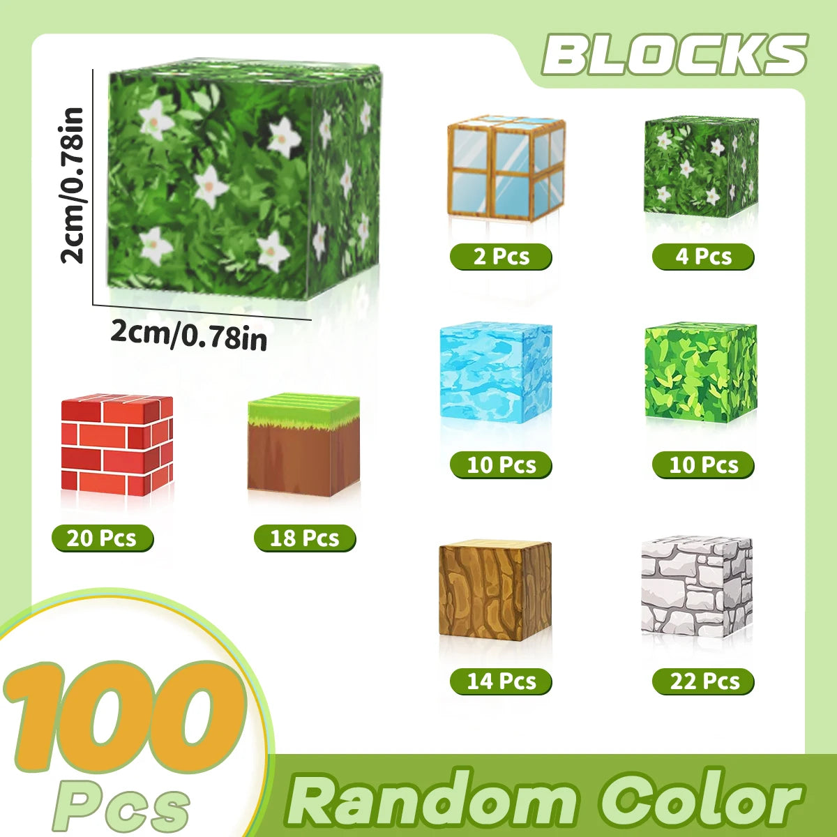 Building Blocks Mine World Cube Set for Boy Girl Age 3+ DIY Model  Stem Montessori Sensory Toys Gift