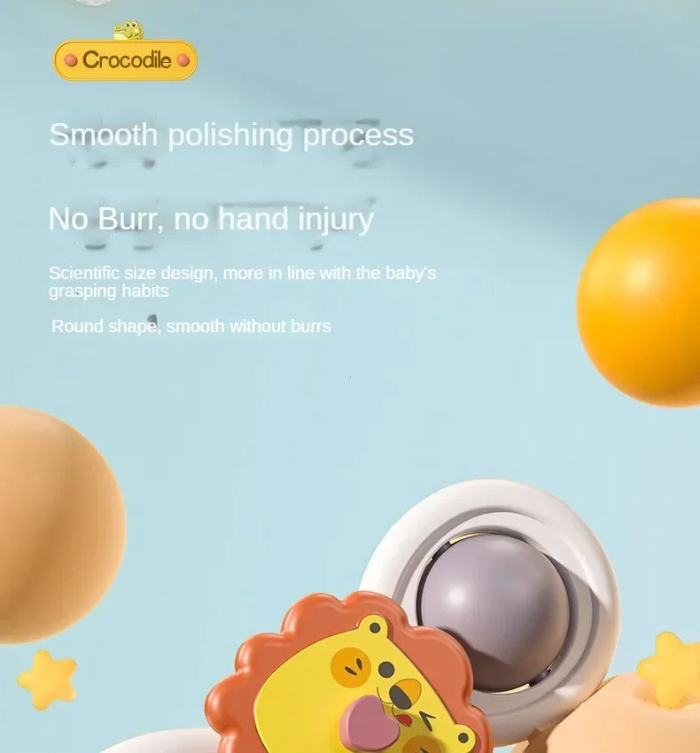 3PCS Suction Cup Rotating Toy for  Hand-eye Coordination Educational Training, Bath & Travel toy, Birthday Christmas Gift