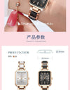 Ceramics Elegant Watch for Women Luxury Brand Waterproof Square Black Ladies Wrist watches