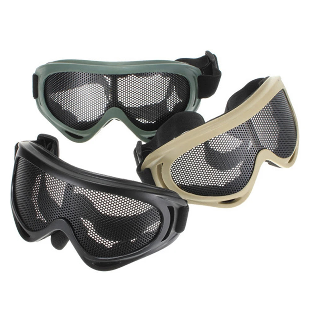 Outdoors Hunting Airsoft Goggles Tactical Paintball Shock Resistance Eyes Protecting Outdoor Sports Metal Mesh Glasses Goggle