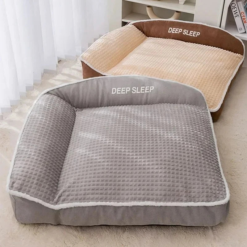 Warm Corduroy Dog Sofa Bed Pet Cushion