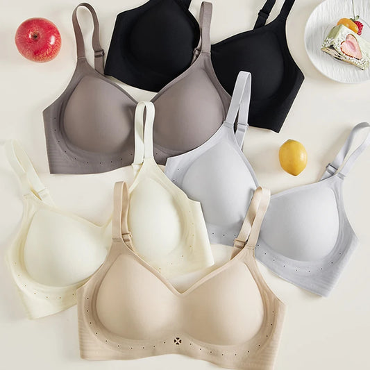 Womens Seamless Wireless Push Up Everyday Bra