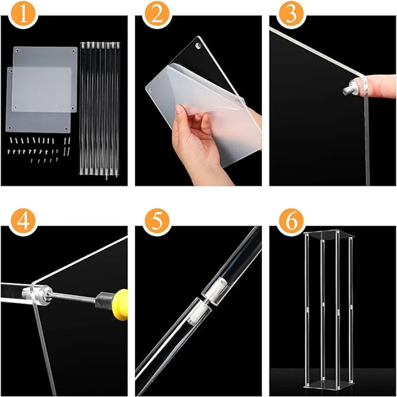 Wedding Centerpieces Acrylic Vases Flowers Stand for Birthday Party Tables Decorations Window Display Rack Cake Stand Home Decor