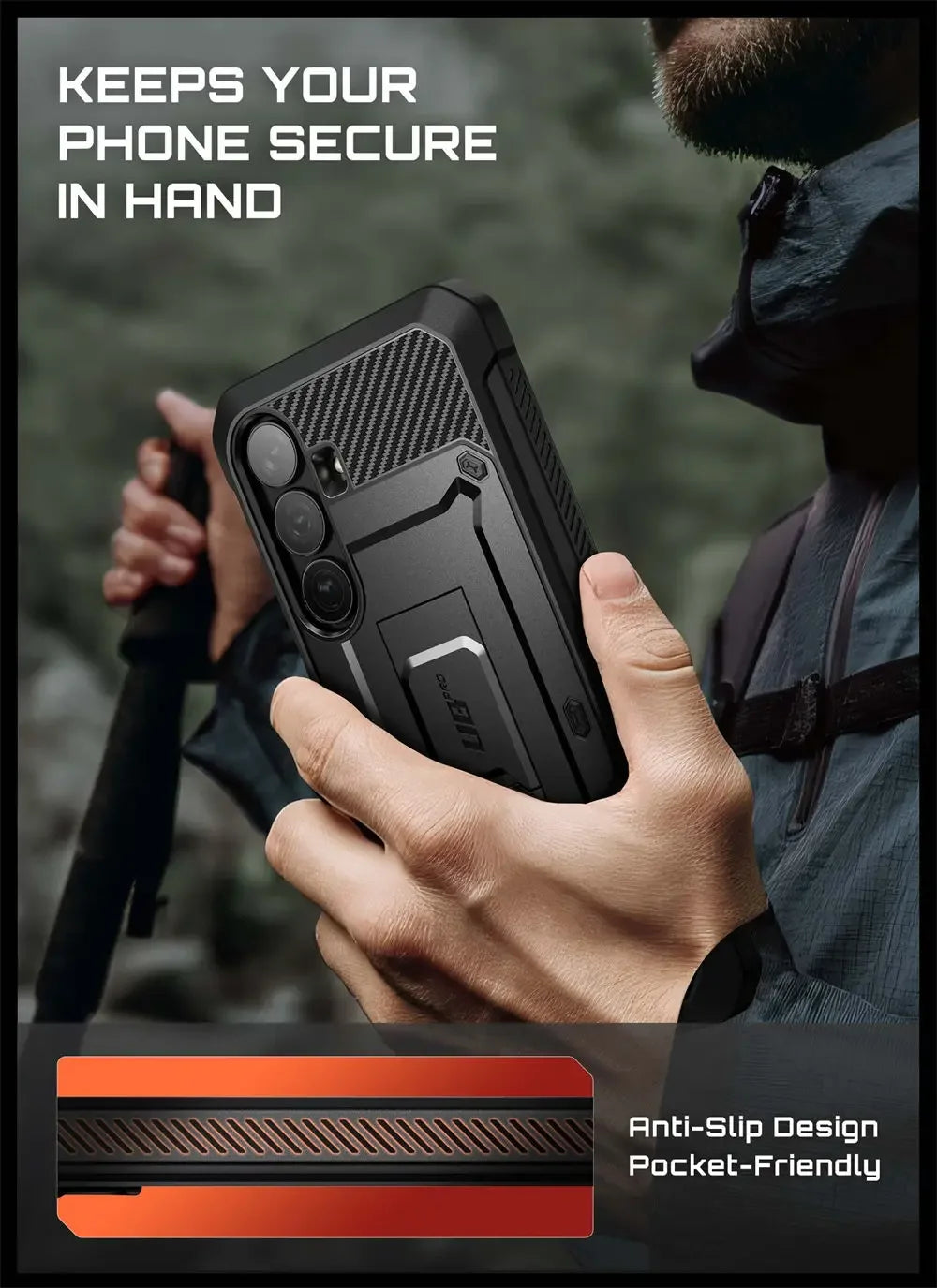 Rugged Phone Case with Screen Protector Kickstand and Belt Clip for Samsung Galaxy S26 FE
