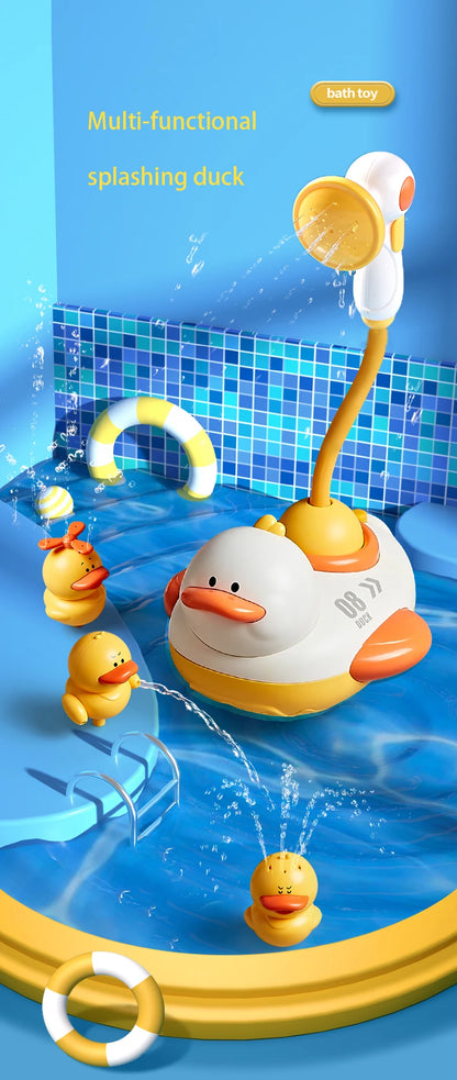 Baby Cartoon Duck Shower Classic Shower Bath Toy Animal Sprinkle Bathroom Swimming Bathing Shower Educational Toys for Kids Gift