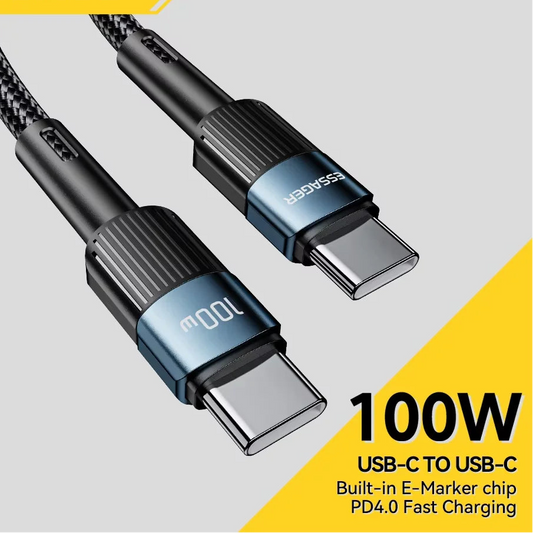 100W USB Type-C to Type-C Fast Charging Cable (Up to 3M)