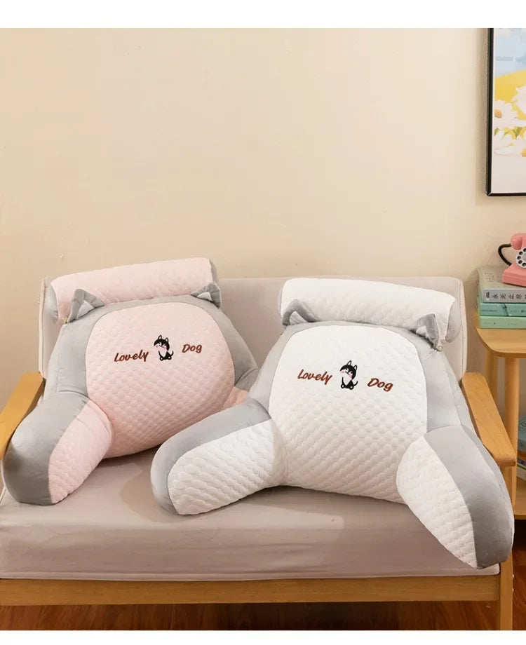 Kawaii Capybara Plush Pillow Cartoon Soft Stuffed Cute Large Backrest Cushion Lumbar Support Pillow Reading Pillow Soft Cushion