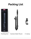 Camera Desk Setup Stand Adjustable Desk Mount with Holding Arm Max Load 2KG for Mirrorless Camera Microphone