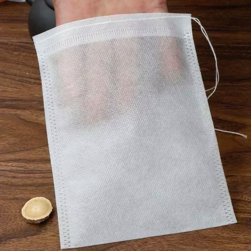 Disposable Tea Filter Bags Non-woven Fabric Tea Bag with Drawstring Kitchen Filter Paper for Coffee Herb Loose Tea Wholesale