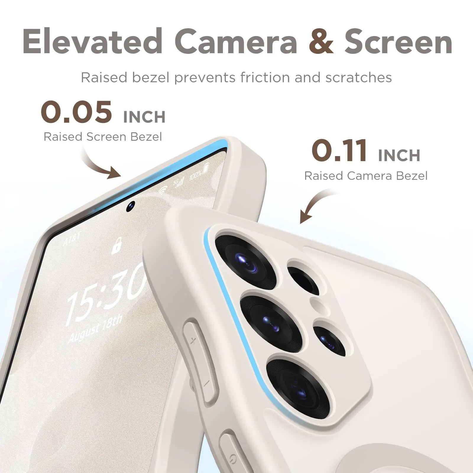 Cute Wave Frame Curly Design for Samsung Galaxy S25 Ultra Case with Strong  MagSafe Camera Protection Matte Phone Case