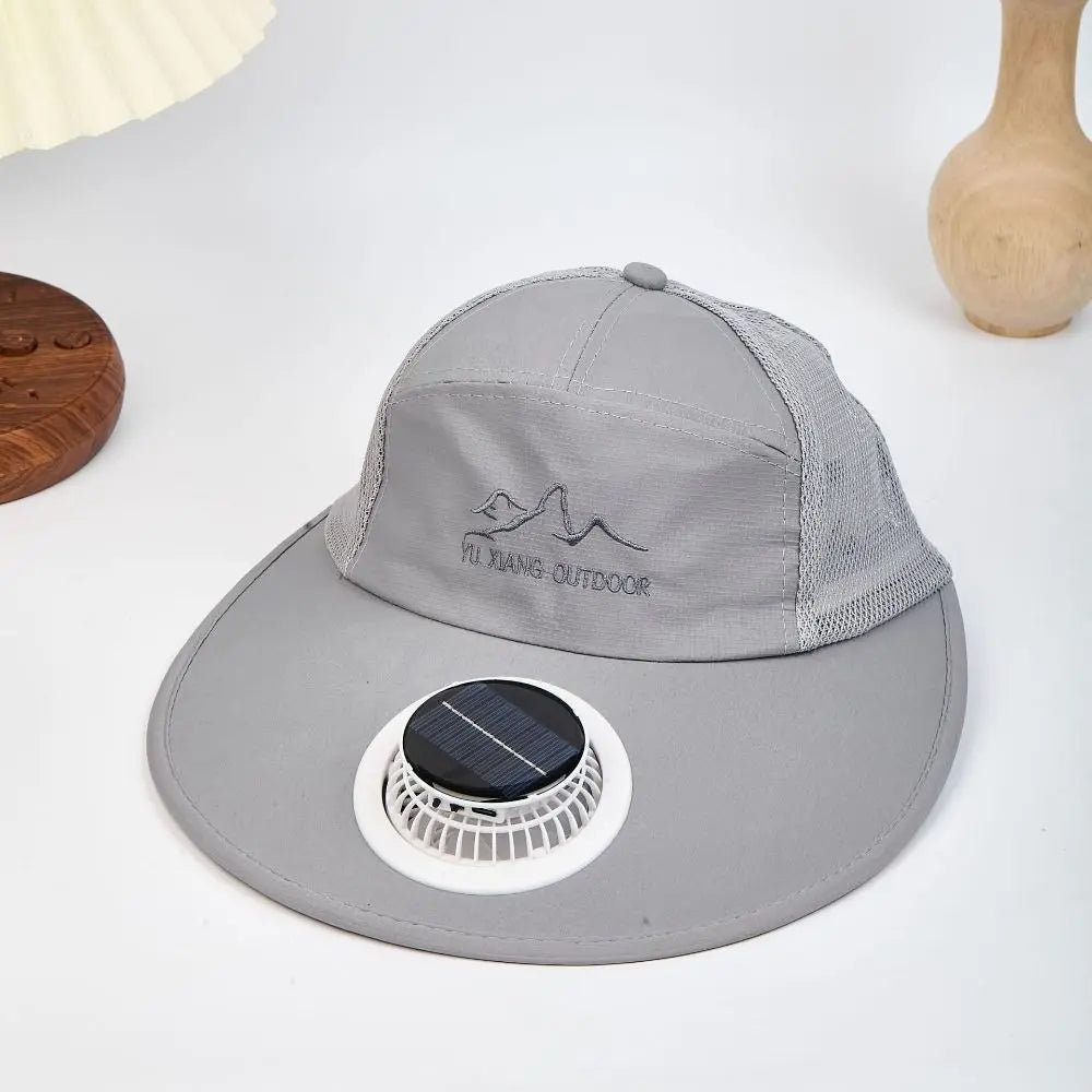 Solar Fan Baseball Cap With USB Charging