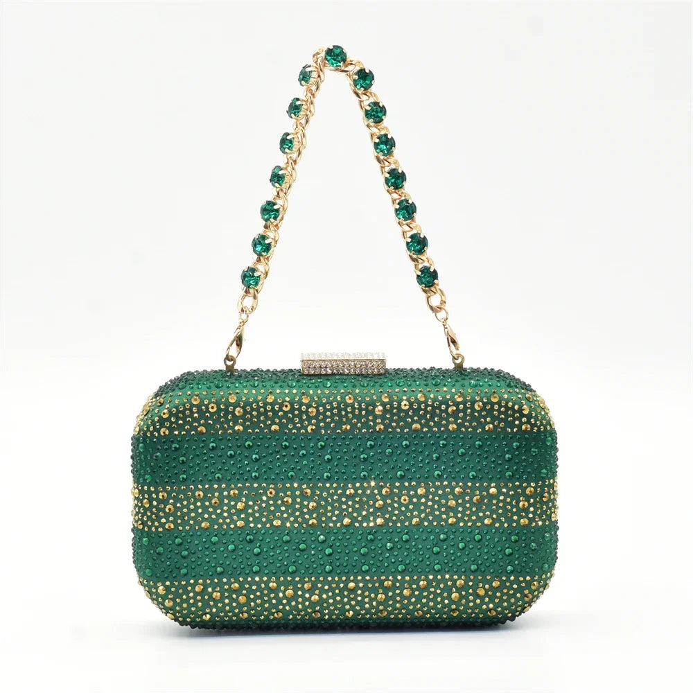 Matching Shoes and Bag for Women for Weddings Elegant Woman Heeled Shoes Medium Heel Shoes for Women Rhinestone Party Pumps