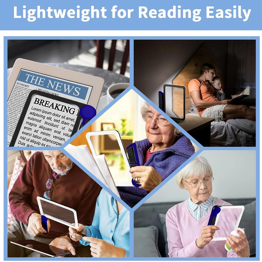 5X Full Page LED Magnifying Glass 48 LED Reading Magnifier
