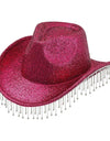 Cowboy Hat for Women Rhinestone Cowgirl Hat Costume Hat Shiny Wide Brim Hat
