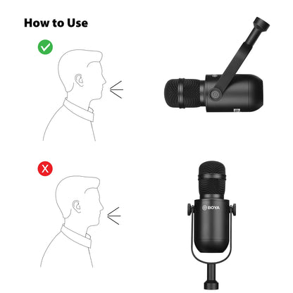 Professional Dynamic Microphone Hanging Mic for Computer Live Streaming Vocals Recording Studio Performance